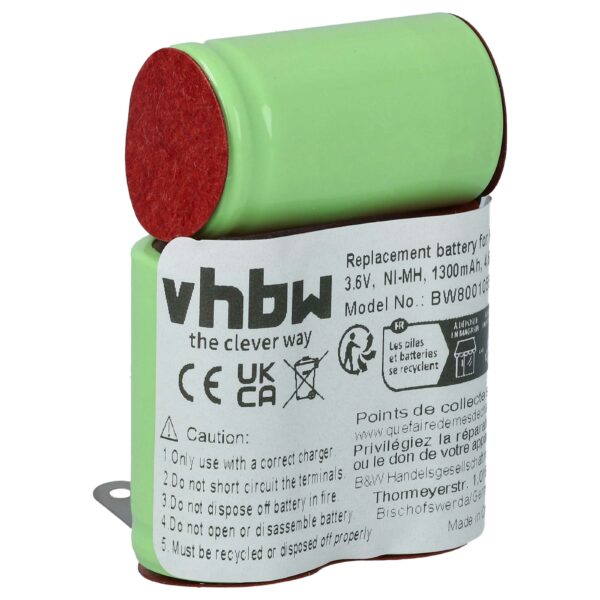 Bateria vhbw para Máquina de Barbear Wella 1300 mAh 1.2 V NiMH