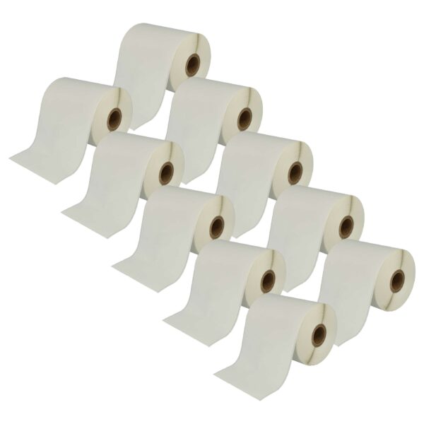 10x Rolo de Etiquetas compatível Brother RD-S01E2 - 102 mm x 44,3 m