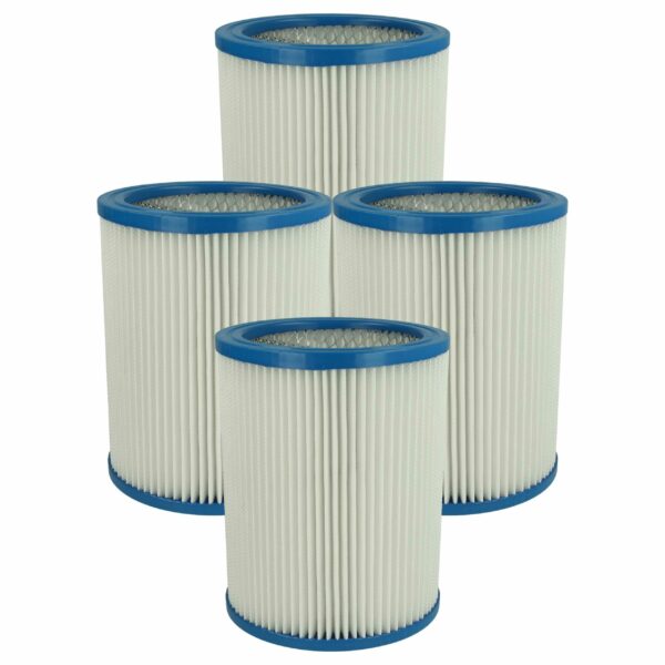4x Filtro Cartucho de Substituição para Aspirador Fein 31322765009, 4014586261454 - Branco vhbw