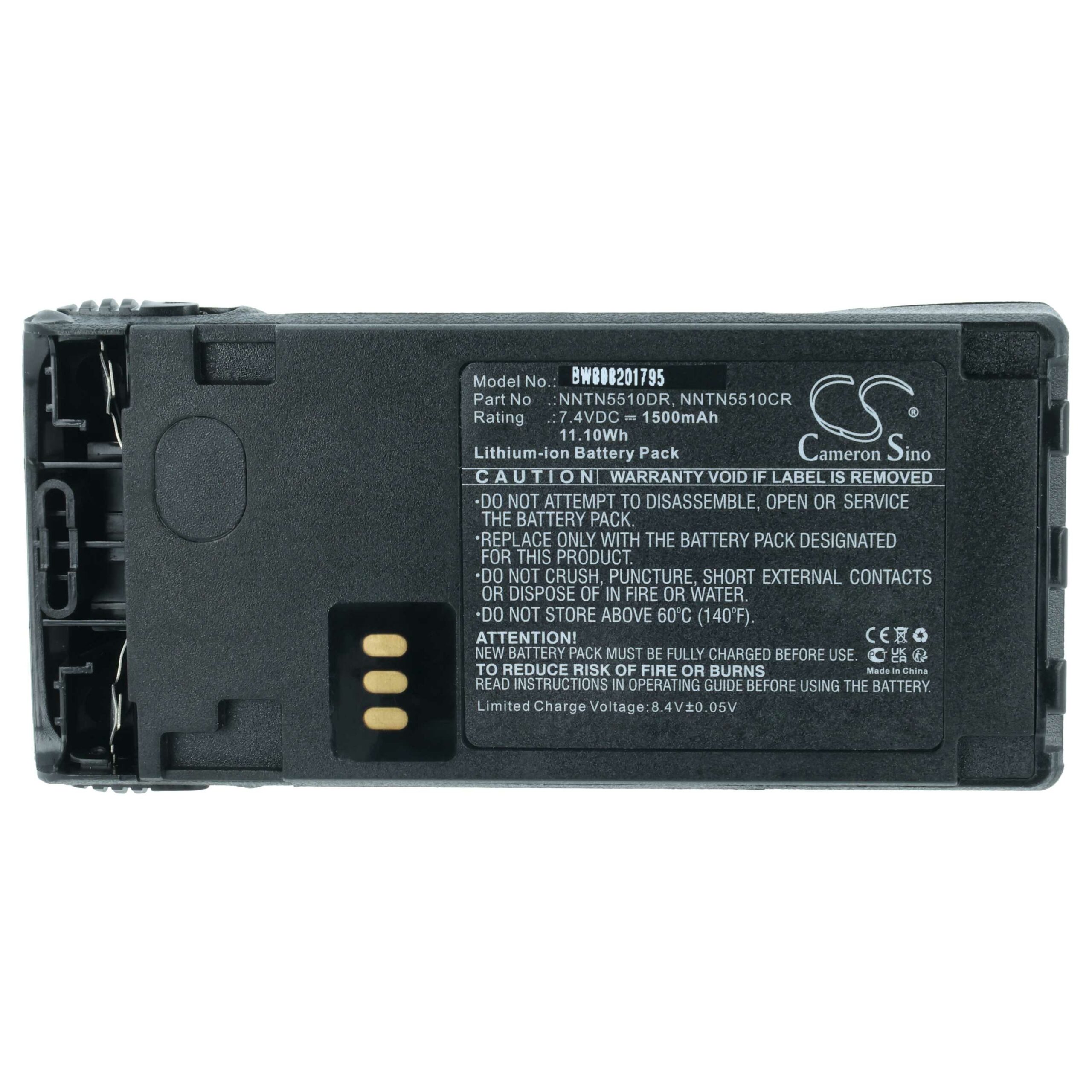 Bateria vhbw para Rádios Motorola NNTN5510 - 1500 mAh 7.4 V Li-Ion com Clipe de Cintura (Pack 2x) - Image 3