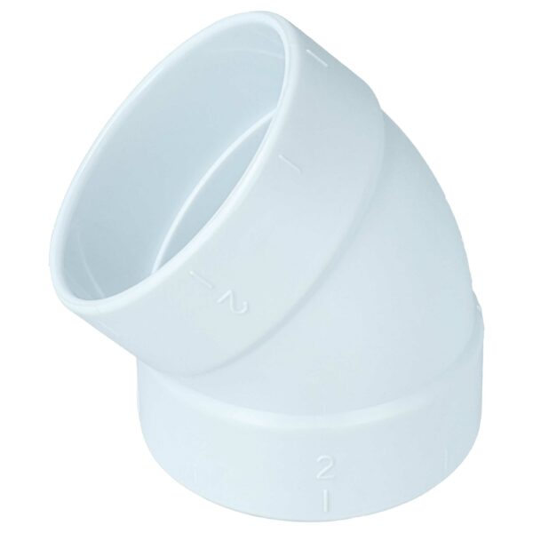 Cotovelo 45° para Aspiradores Centrais vhbw - 68 mm