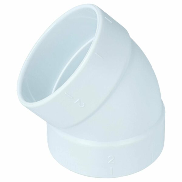 Cotovelo 45° para Aspiradores Centrais vhbw - 68 mm