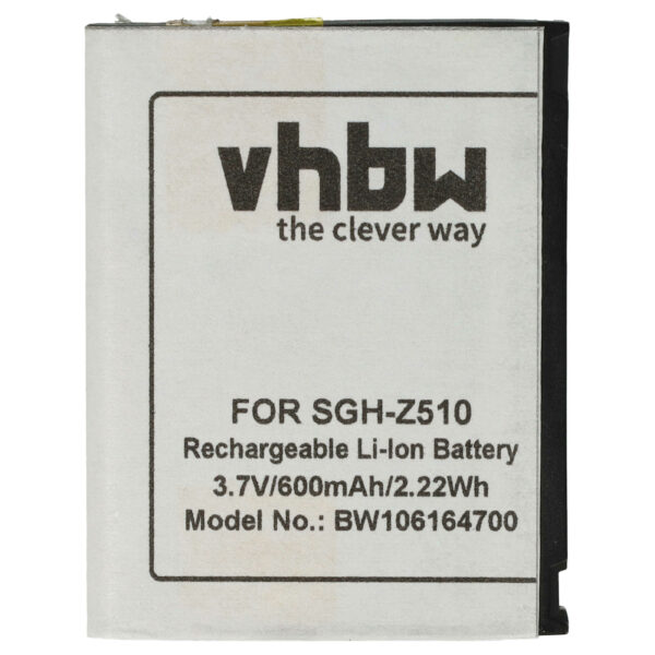 Bateria para Telemóvel vhbw compatível com Samsung BST4048BES/STD - 600 mAh 3.7 V Li-Ion