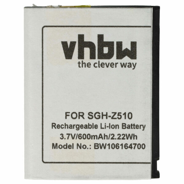 Bateria para Telemóvel vhbw compatível com Samsung BST4048BES/STD - 600 mAh 3.7 V Li-Ion