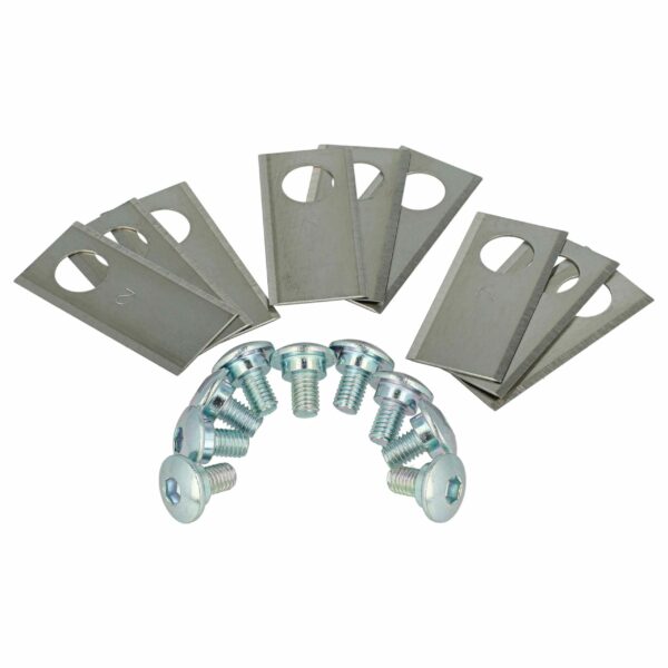 9x Lâminas de Substituição para Cortador de Relva Honda 72515-VP7-C50 - Aço Inoxidável, Prateado