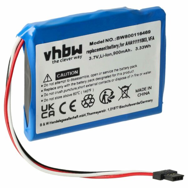Bateria vhbw para TomTom AHA11111003, 900 mAh, 3.7V