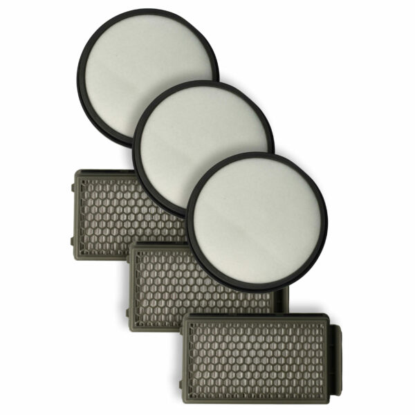 Conjunto de 3 Filtros vhbw compatível com Rowenta ZR005901 para Aspirador Moulinex