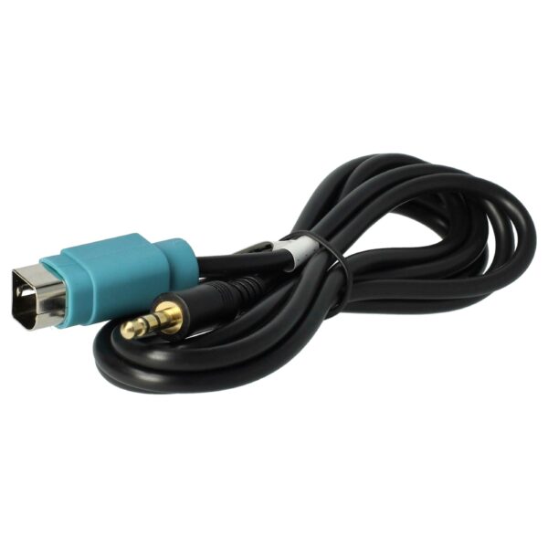Cabo Adaptador Áudio AUX vhbw para Rádio Auto Alpine KCE-237B - 100cm