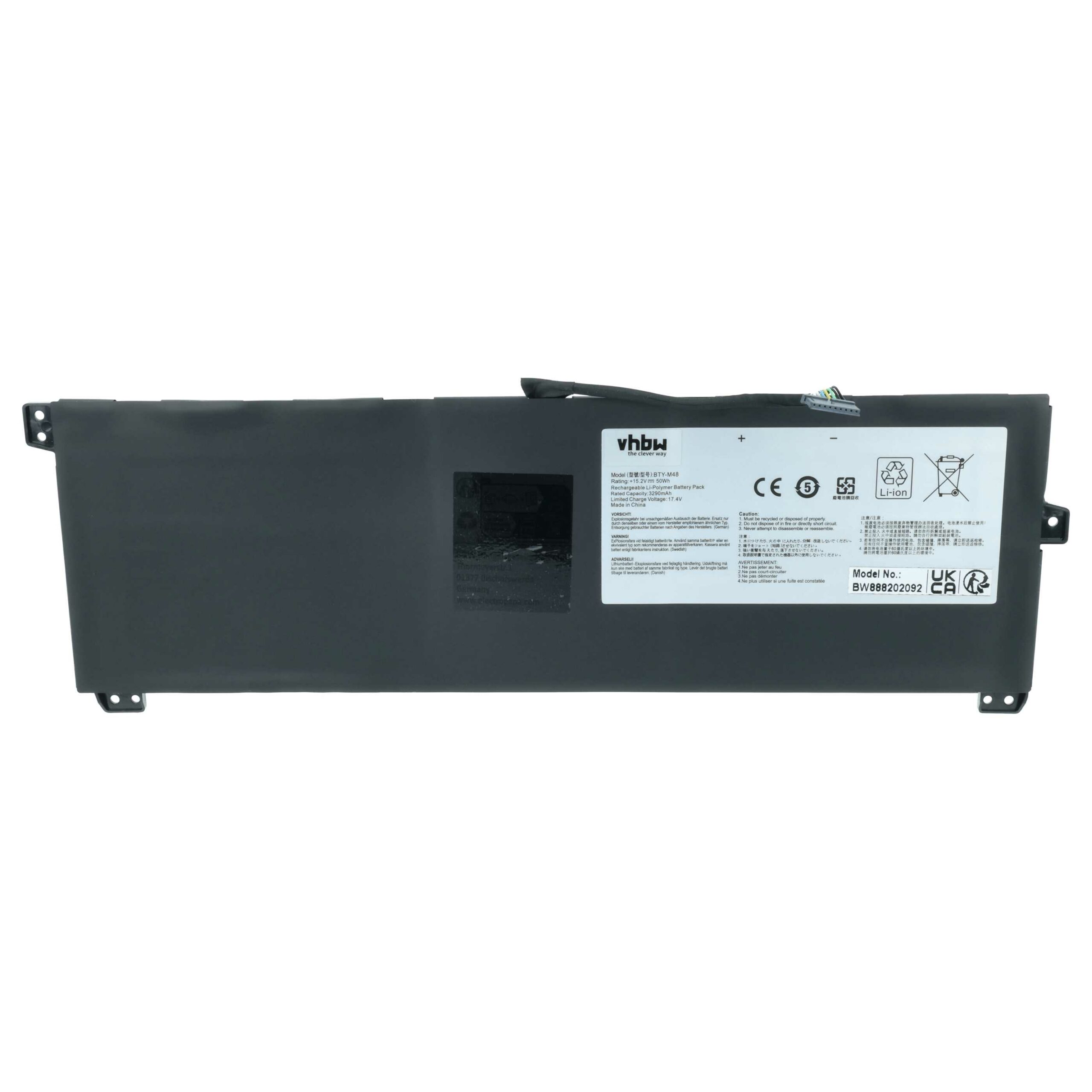Bateria vhbw para portáteis MSI BTY-M48, 4ICP5/41/119 3250 mAh 15.2 V - Image 3