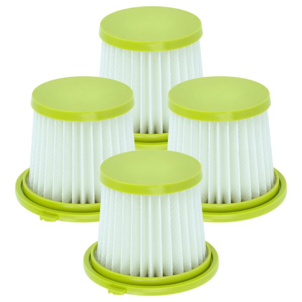 4x Filtro EPA vhbw para Aspirador Manual Ryobi PCL700, Hart HPHV33 - Branco / Verde