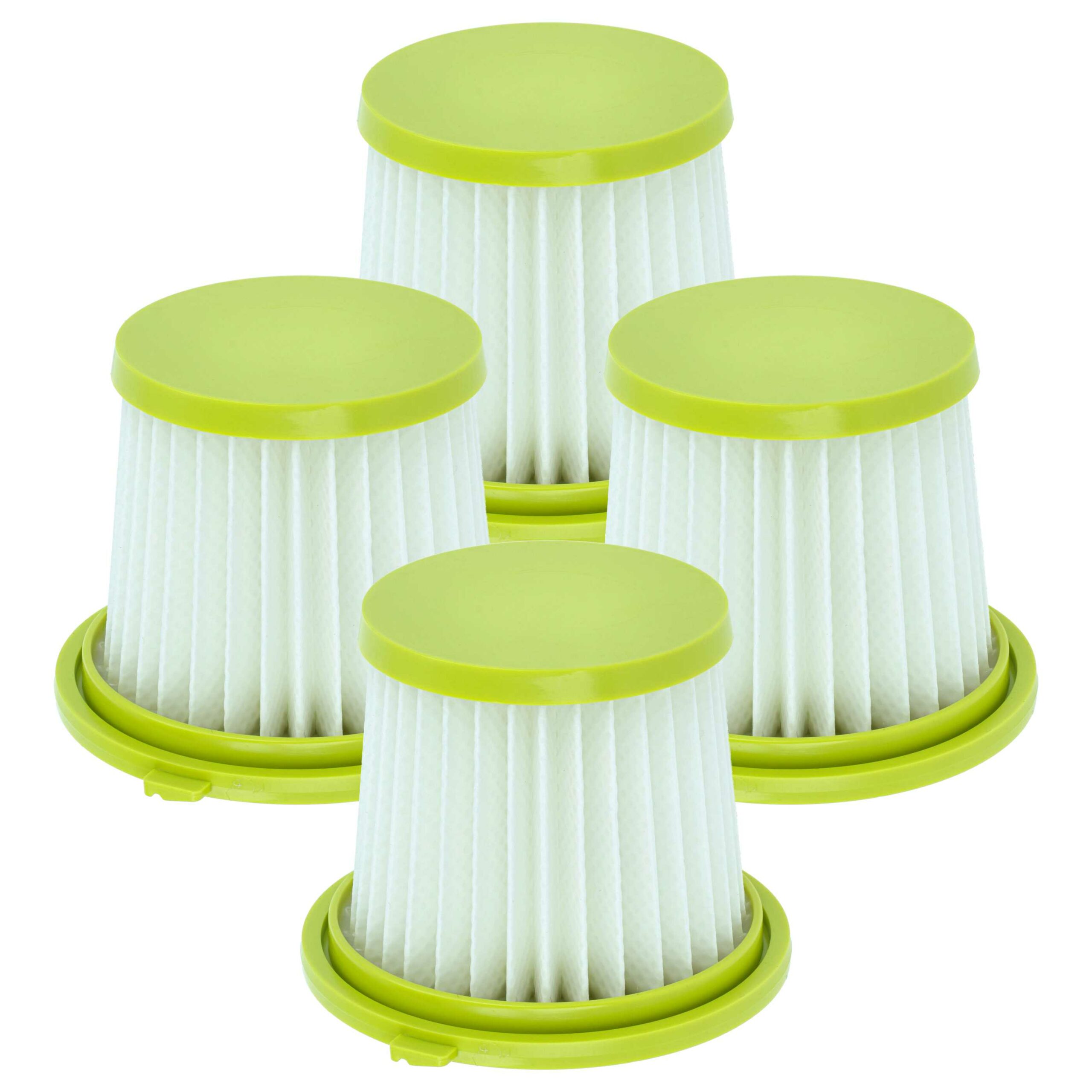 4x Filtro EPA vhbw para Aspirador Manual Ryobi PCL700, Hart HPHV33 - Branco / Verde