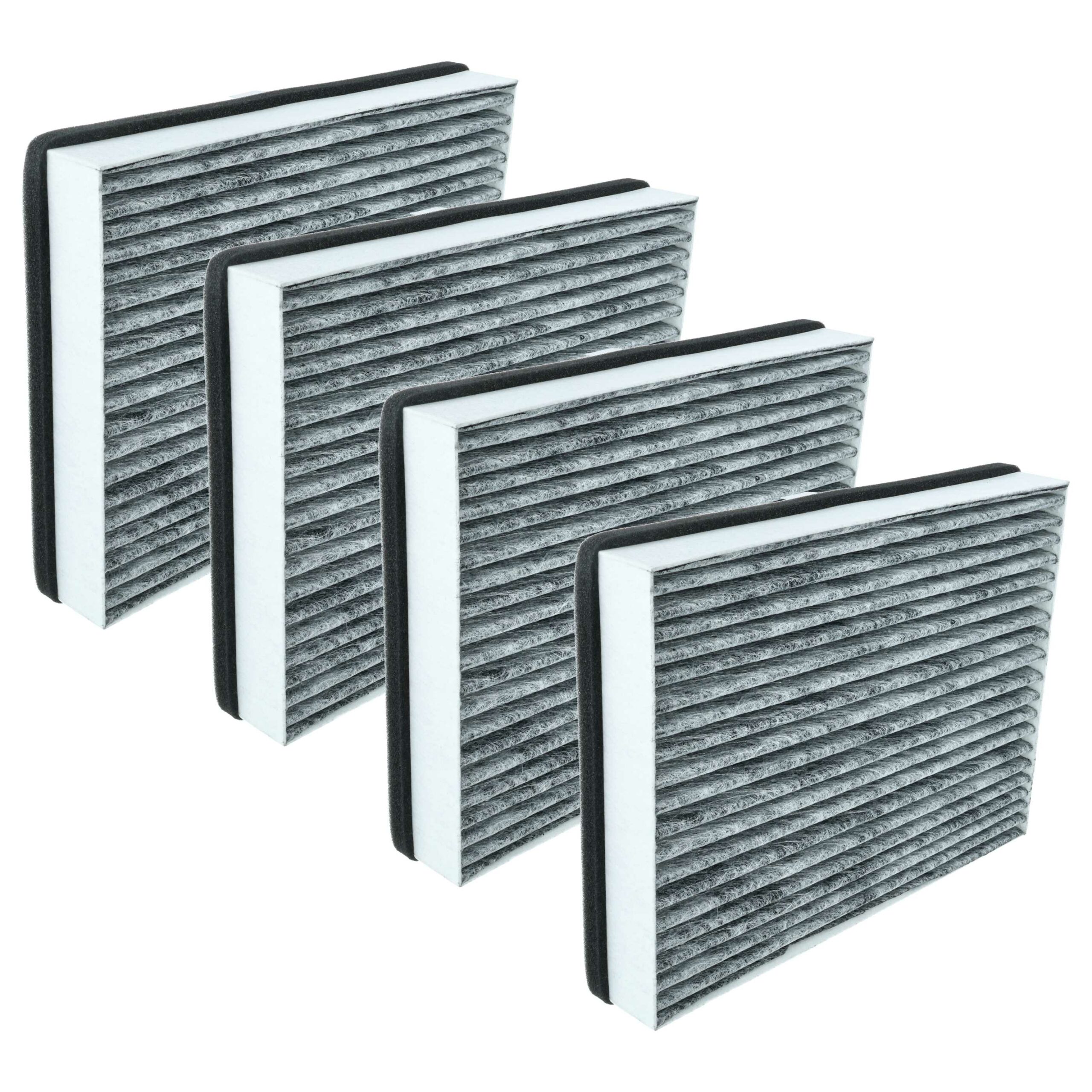 Pack de 4 Filtros de Carvão Ativado Miele 20228038, DKF 36-P - vhbw