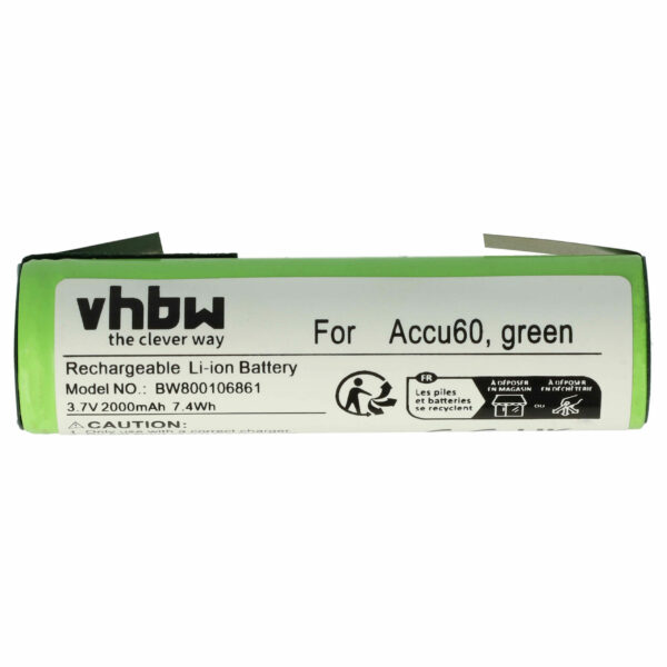 Bateria vhbw compatível com Gardena 08829-00.640.00 - 2000 mAh, 3.6 V, Li-Ion