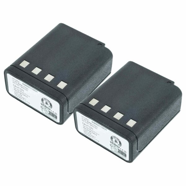 Bateria vhbw 2x para rádios Bullard BU32H1-A, BNH-5447TIC - 1800 mAh 9.6 V NiMH