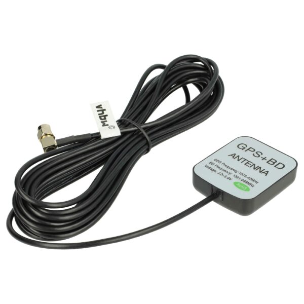 Antena GPS com Base Magnética para Navegadores Falcom, Trimble, GlobalSat - Conector SMA, 5 m, Preta