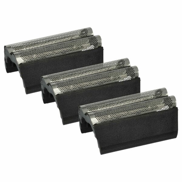 3x Lâmina Dupla para Barbear substitui Braun 586, 585 - com Moldura, Prateado/Cinzento Escuro