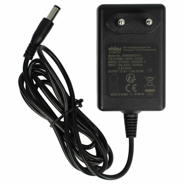 Adaptador AC/DC vhbw para Pedais de Efeitos Anker, ION Audio Cornerstone, Maschine, Tractor Overdrive