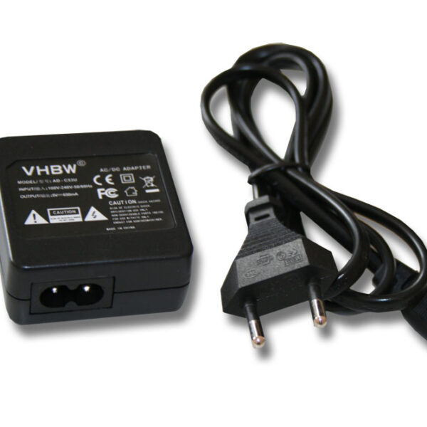 Carregador / Transformador vhbw para Câmara Casio AD-C53 / AD-C53U 5V 0.65A