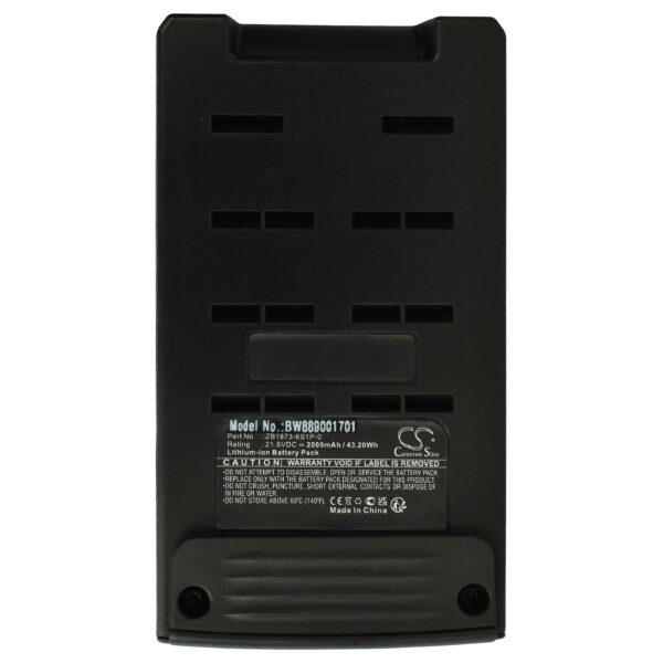 Bateria vhbw compatível Tineco ZB1873-6S1P-03, 21.6V, 2000mAh, Li-Ion