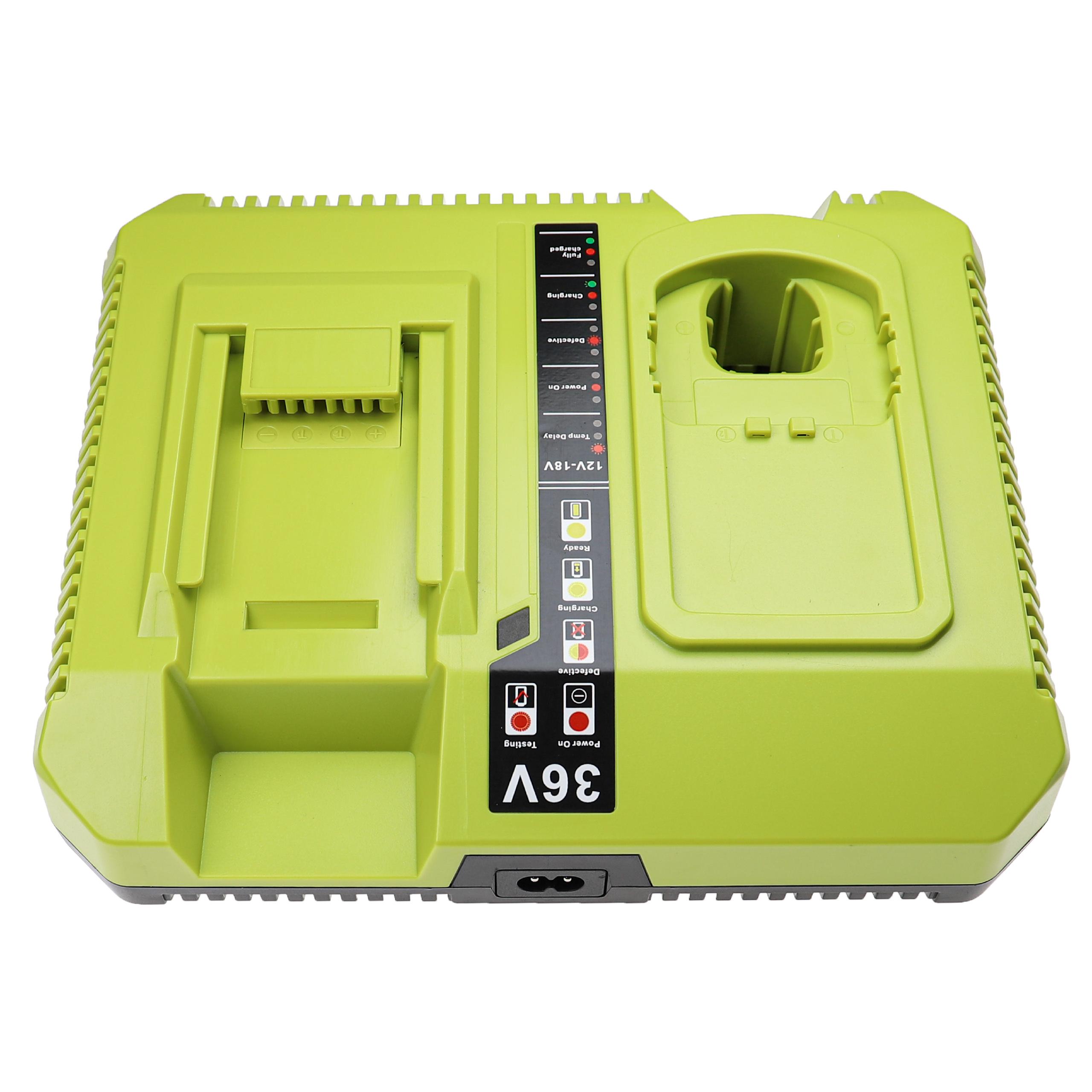 Carregador Duplo vhbw para Ferramentas Ryobi BIW180 e Baterias de Jardim 12V-18V - Image 4