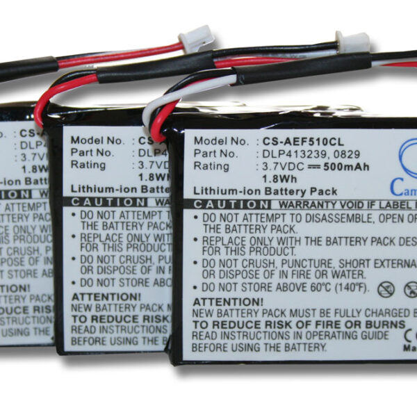 3x Bateria vhbw para telefone fixo AEG DLP413239, 0829 - 500 mAh 3.7 V Li-Ion