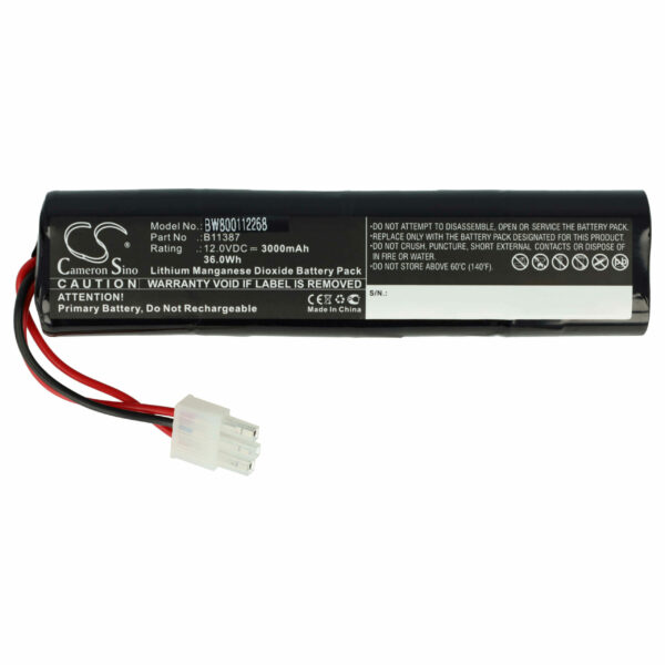 Bateria para Equipamento Médico vhbw - Compatível 00185-2, 001852, B11387 - 3000 mAh 12 V Li-MnO2