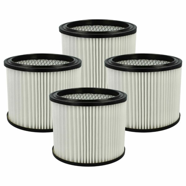 4x Filtro Cartucho HEPA Compatível Scheppach 7906300706 - vhbw