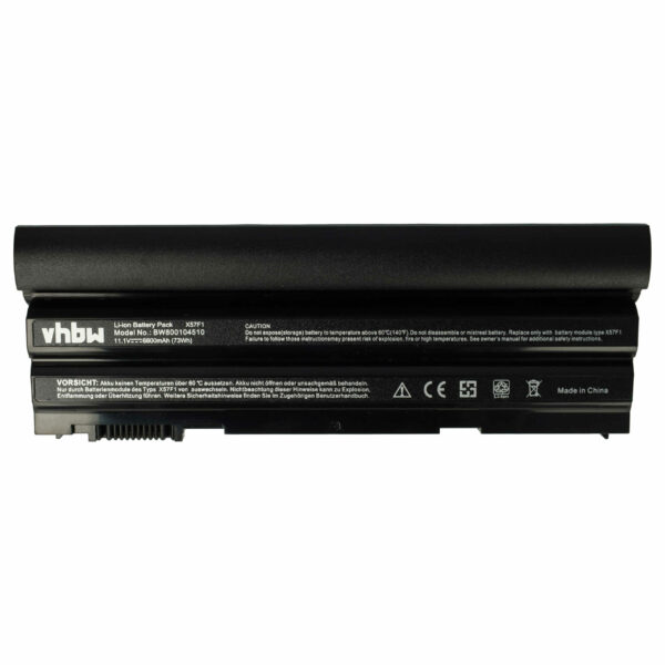 Bateria vhbw para Portátil Dell — 6600 mAh 11,1 V Li-Ion (2P2MJ, 04NW9, 0DTG0V, 05G67C, 312-1163)