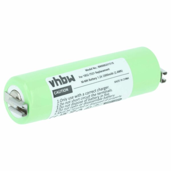 Bateria para Aparelho de Barbear Moser 1852-7531 - 2000 mAh 1.2V NiMH vhbw