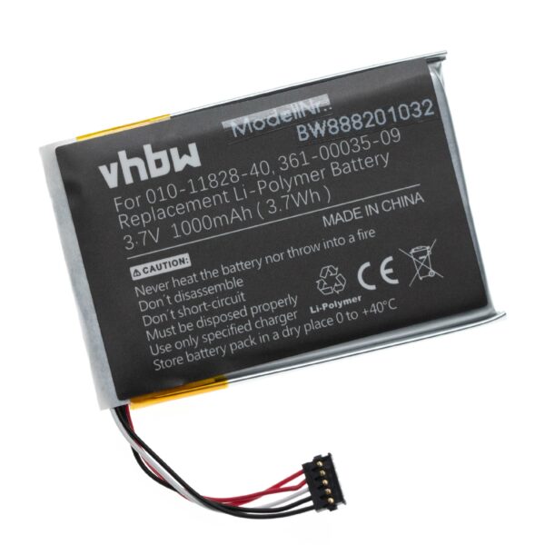 Bateria vhbw para Garmin Dog Trainer - 1000 mAh 3.7 V Li-polímero