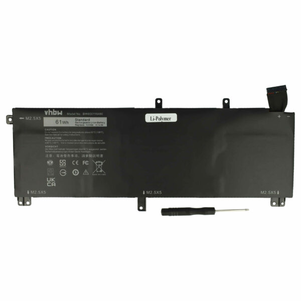 Bateria vhbw para Portátil Dell - 5400 mAh 11.1 V Li-polymer (Substitui 0H76MY, 245RR, 7D1WJ e outros)