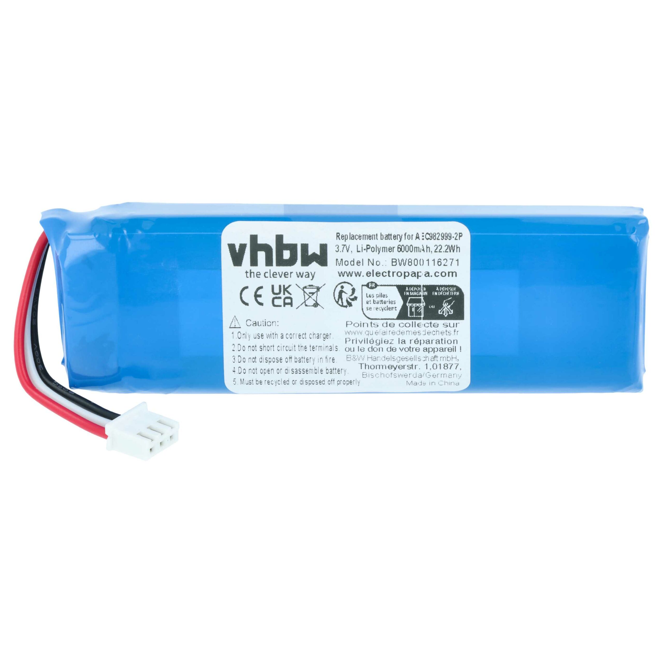 Bateria vhbw para coluna JBL Charge, Charge 1 (6000 mAh, 3.7 V) - Image 3