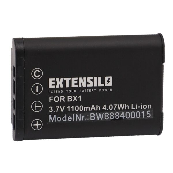 Bateria EXTENSILO NP-BX1 para Sony - 1100mAh, 3.7V, Li-Ion