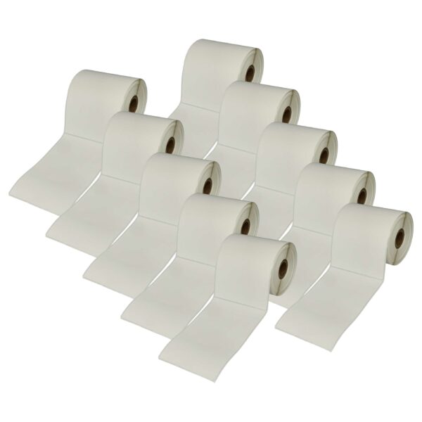 10x Rolo de Etiquetas Compatível Brother RD-S02E1 vhbw - 152 mm x 102 mm