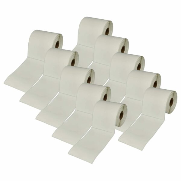 10x Rolo de Etiquetas Compatível Brother RD-S02E1 vhbw - 152 mm x 102 mm