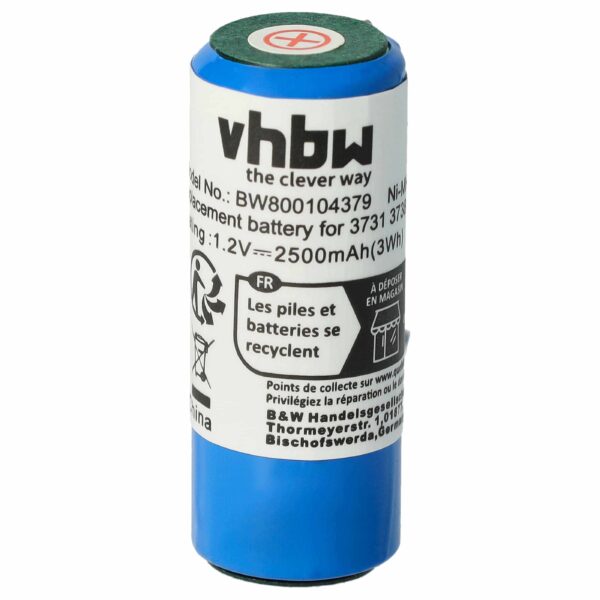 Bateria de Substituição para Escova de Dentes Elétrica Braun 3738, 3731 - 2500mAh, 1.2V