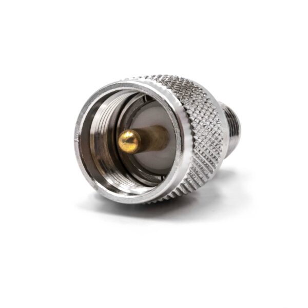 Adaptador Coaxial vhbw UHF PL (Macho) para Tomada TNC para Sistemas de Comunicação e Antenas