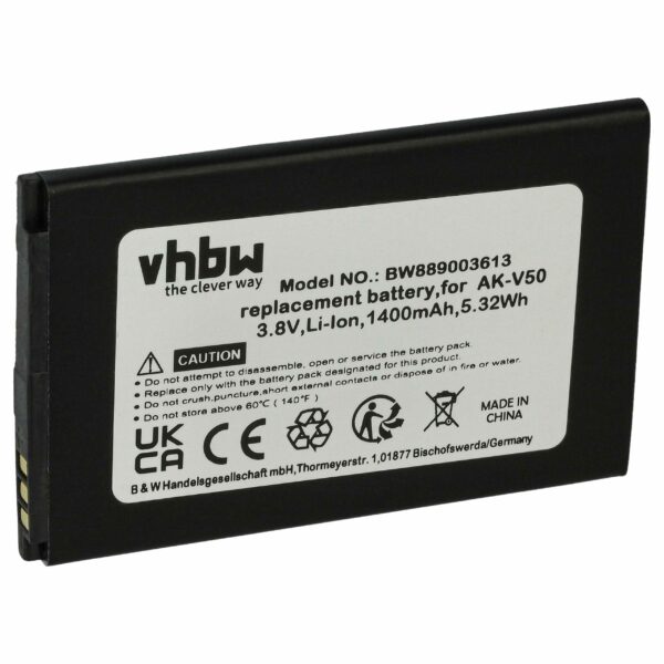 Bateria vhbw para Emporia AK-V50-4G - 1400 mAh 3.8 V Li-Ion