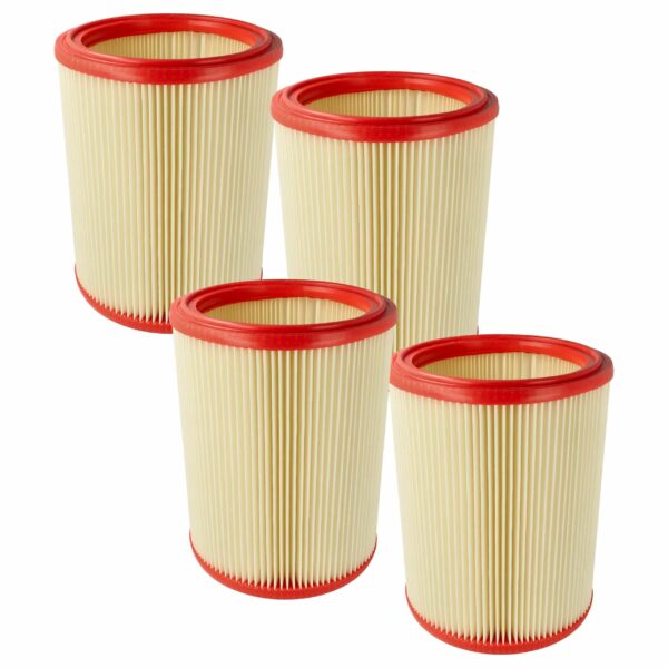 4x Filtro Pregueado de Substituição vhbw para Aspirador Festool 486241