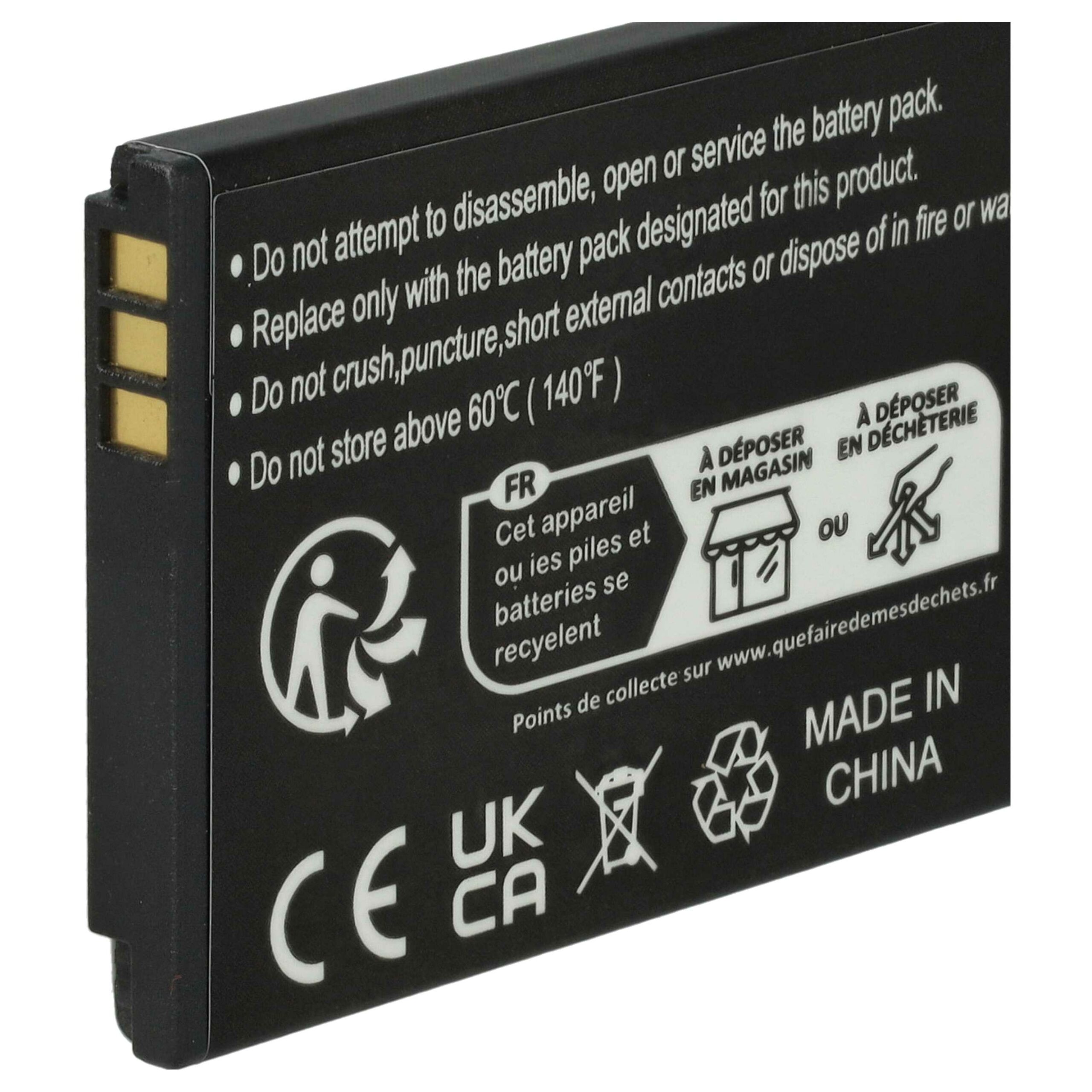 Bateria vhbw para Telemóvel Doro - Substitui RCB01P01, RCB413, RCBNTC01 - 1200 mAh 3.7 V Li-Ion - Image 2