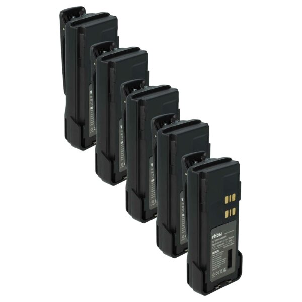 Pack 5x Baterias Motorola PMNN4416, PMNN4415, PMNN4415AR, PMNN441 - 3000 mAh 7.2V Li-Ion + Clip