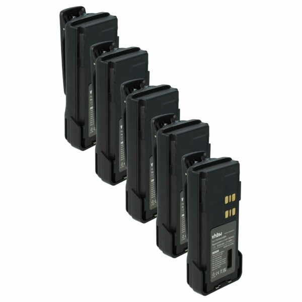Pack 5x Baterias Motorola PMNN4416, PMNN4415, PMNN4415AR, PMNN441 - 3000 mAh 7.2V Li-Ion + Clip