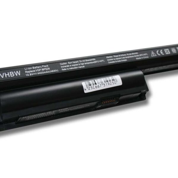 Bateria vhbw para Portátil Sony - 4400 mAh 10.8 V Li-Ion (VGP-BPS26/BPS26A/BPL26)