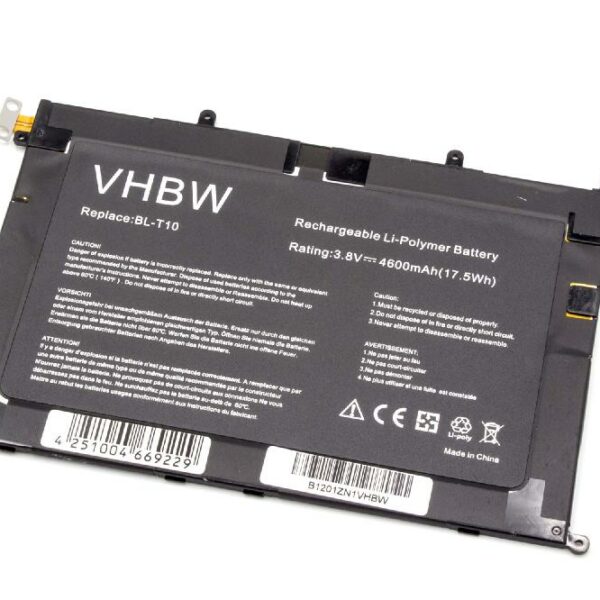 Bateria para Tablet LG compatível com EAC62159101, BL-T10 - 4600 mAh 3.8 V Li-polímero