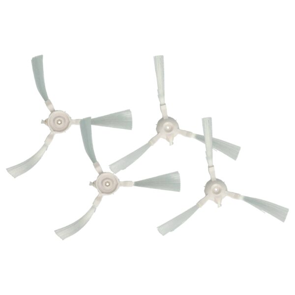 4 Escovas Laterais de Substituição para Aspirador Rowenta ZR720002 e Tefal - 3 Braços, Cinzento/Azul