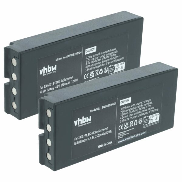 2x Bateria de Substituição para Controlo Remoto Industrial Danfoss 2305271, BT24IK - 2500 mAh