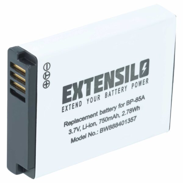 Bateria EXTENSILO compatível Samsung BP-85a - 750mAh, 3.7V, Li-Ion
