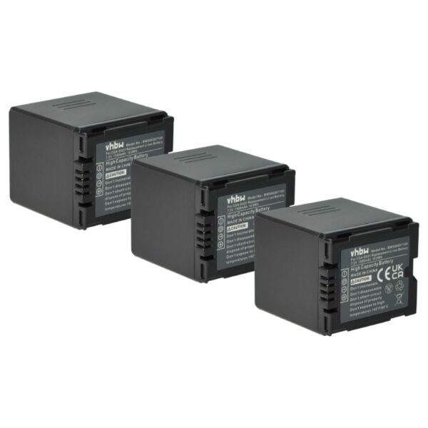Bateria vhbw 3x para Hitachi DZ-BP07s, DZ-BP21, DZ-BP14s - 1500 mAh 7.2 V Li-Ion
