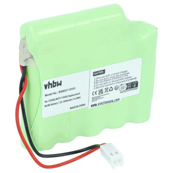 Bateria de Equipamento Médico vhbw para Globus / Cefar (2000 mAh, 7.2 V, NiMH)