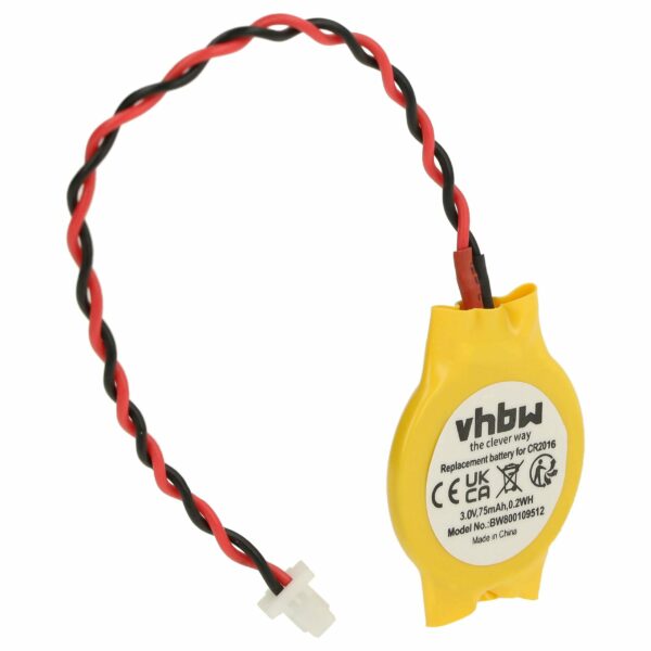 Bateria BIOS vhbw CR2016 para HP Compaq - 75 mAh 3V Li-Ion